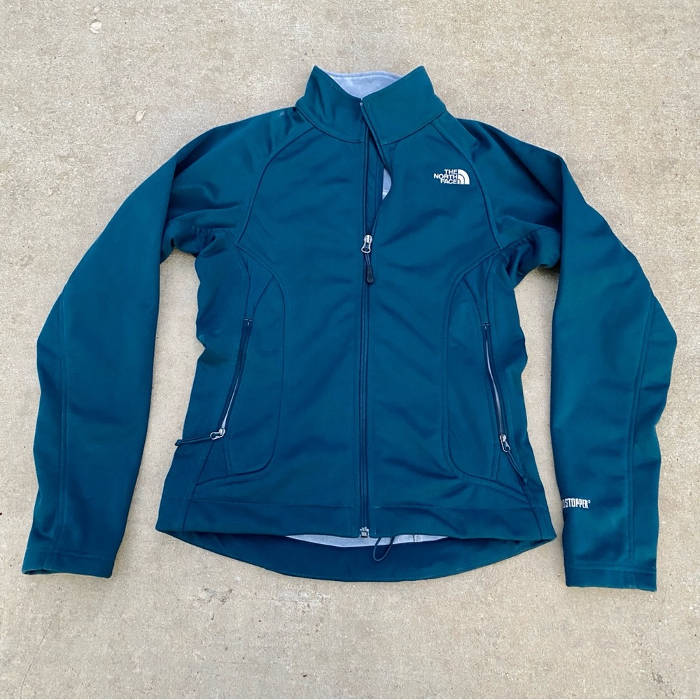The North Face Windstopper Soft Shell Fleece Lined Jacket Teal Size Small